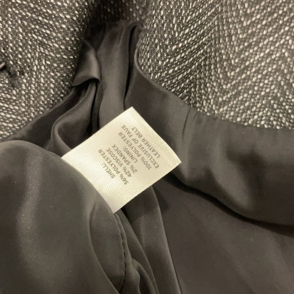 Halogen Tweed Pencil Skirt with Leather bow - Picture 6 of 12